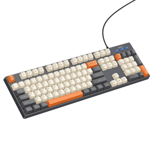 Hoco 104 Key and 3 Color Wired Keyboard (QWERTY) GM61 - Star Gray